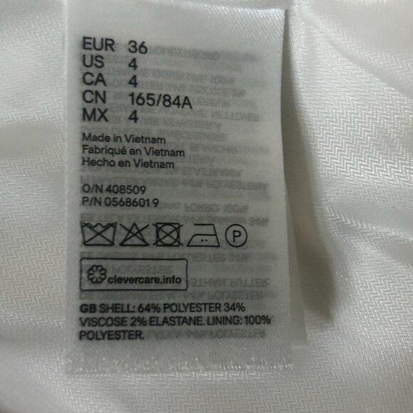 NWOT H&M Cream Fitted Jacket Blazer - Picture 8 of 8